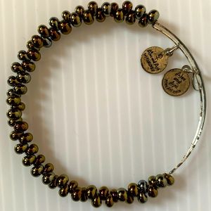 Alex and Ani Beaded Bracelet, silver metal